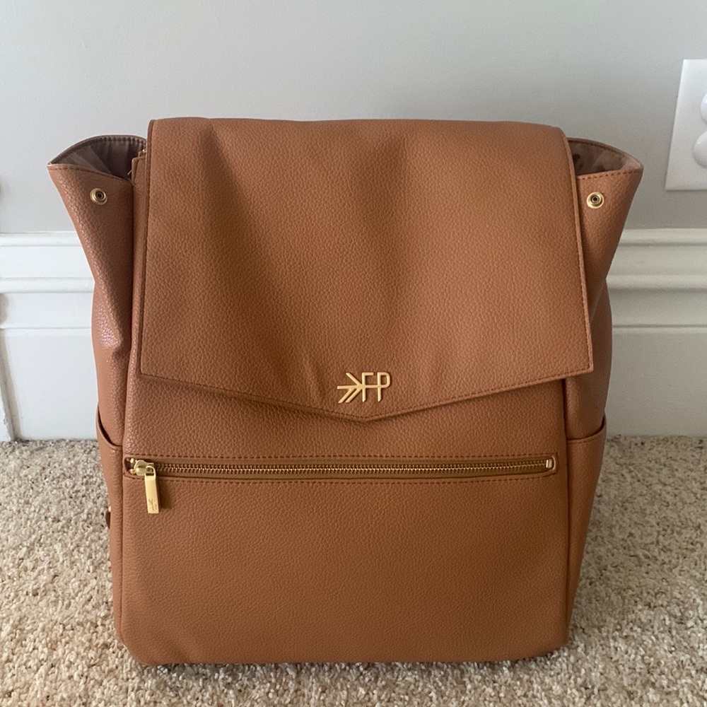 EUC Freshly Picked Backpack Diaperbag - cognac